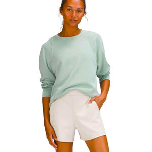 ⭐️Lululemon Softstreme Draped Back Crewneck Crop Sz 6 Silver Blue